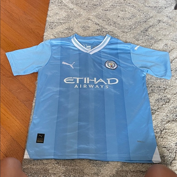 Puma Kids Light Blue Soccer Jersey - Picture 1 of 3